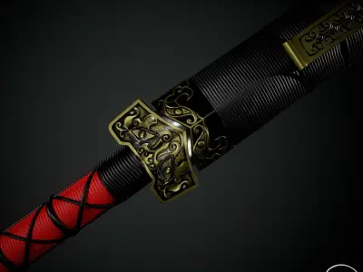HanJian Sword Low-poly 3D model