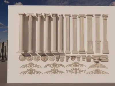 Roman Column Collection Pack  250 Variations Arch 3D Models 3D model