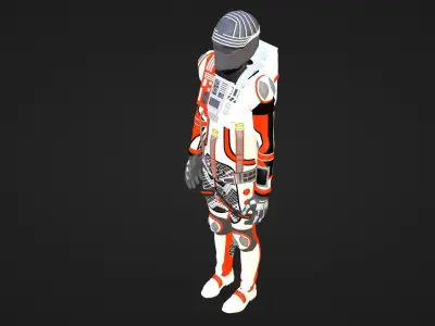 Robot Soldier - Assault Soldier Low-poly 3D model 4