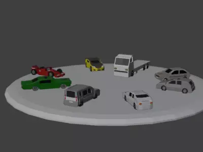 Low Poly Car Pack Speed and Simplicity Free low-poly 3D model