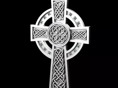 Celtic Cross pendant with and without gems Free 3D print model