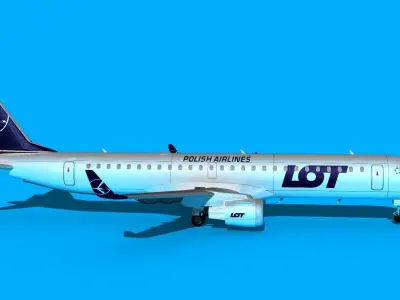 Embraer Emb-190 Polish LOT 3D model