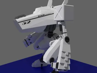 Mech-bot robot Free low-poly 3D model