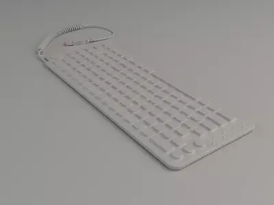 Rugged laptop 3D model