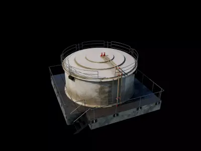 Oil Gaz Water Tank 3D model