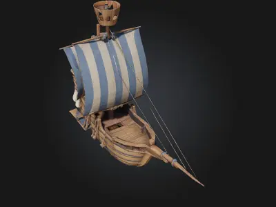 Sailing Adventure  Stylized Seafaring Diorama Package 3D model