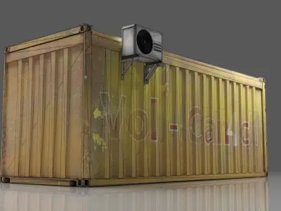 Container 3D model shipping 3D model