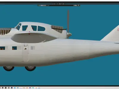 Bleriot-125 Free 3D model