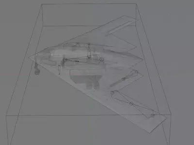 Northrop Grumman B-2 Spirit stealth bomber Low-poly 3D model