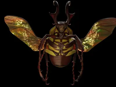Flower beetle 3D print model