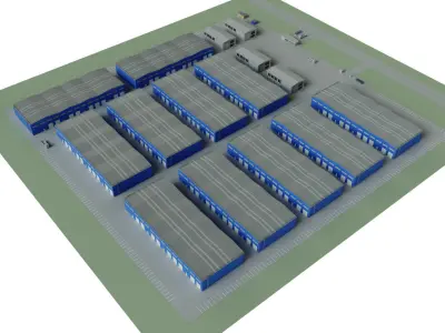 Industrial Buildings 3D model