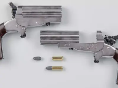 HJS Frontier Four Derringer Bakelite Grip Low-poly 3D model