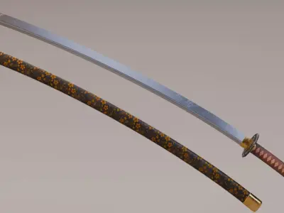 Japanese Katana 3D model purchase