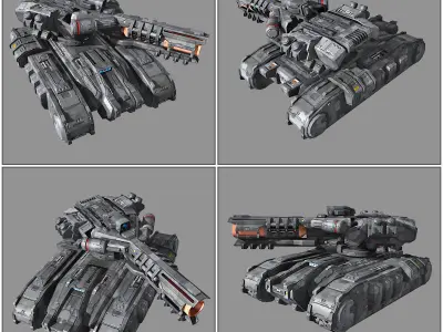 SF Heavy Tank MK4 Low-poly 3D model