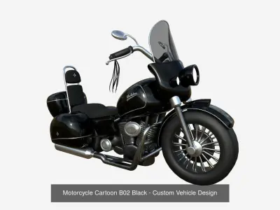 10 Motorcycle Cartoon B Collection - Custom Vehicle Design 3D Model Pack purchase