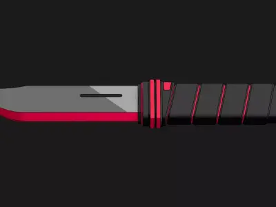 Stylized Knife model made in blender  3D model
