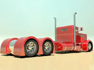 Hot Rod Semi Truck 3D model
