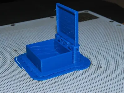Printable box with hinges - one part only 3D print model