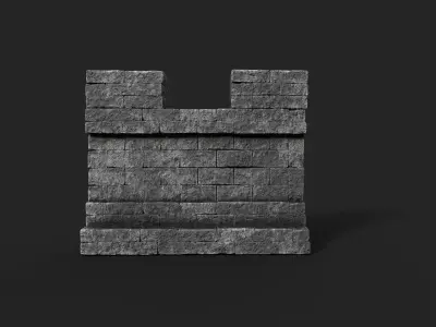 Old Ruin Low-poly 3D model