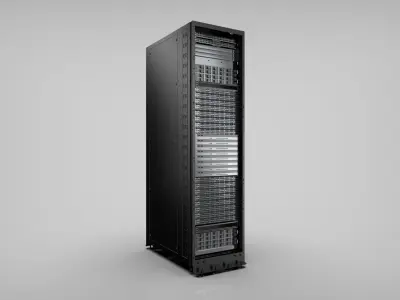 AI Data Center Server RackHigh PolyPBR FBX OBJ STLIndustrial Cabinet Model 3D model