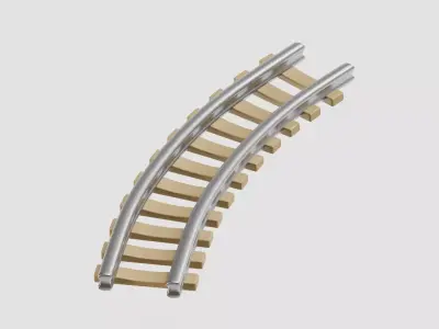 Train Track Low-poly 3D model purchase