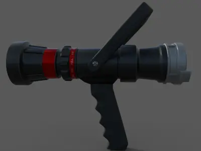 Firehose gun with handle 3D model