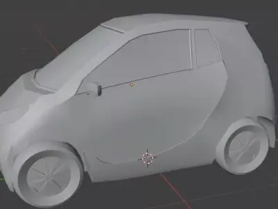 Low Poly Compact smart SUV Game-Ready FBX OBJ Low-poly 3D model