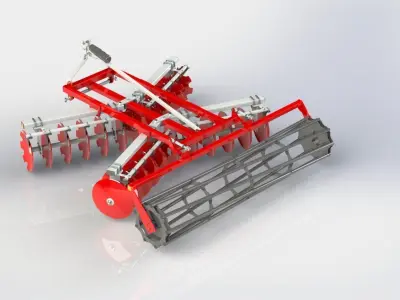 WG 1014 - Disc harrow 4 ni 1 3D model