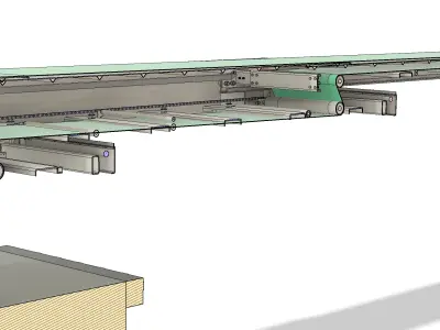3D design of telescopic retracting loading conveyor 3D model