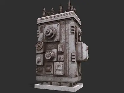 Electrical Transformer 1 Low-poly 3D model purchase