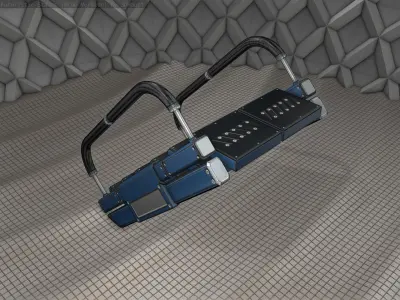Sci-Fi Stairs - 7 - Blue Version  Low-poly 3D model
