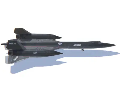 YF-12A Blackbird Low-poly 3D model
