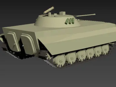 BMP-2 tank Low-poly 3D model