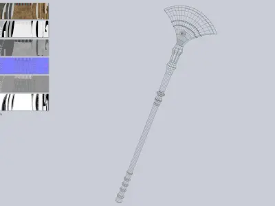 Anubis weapon Low-poly 3D model