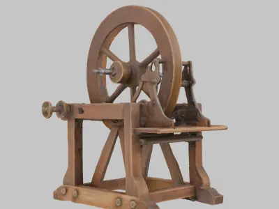 Antique Industrial Wheel 3D Model Low-poly 3D model
