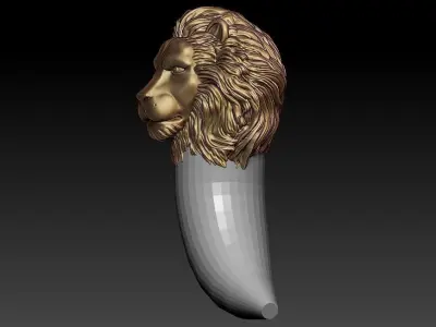 lion nail Head 3D print model