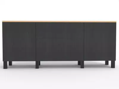 Modern Chest of Drawers Low-poly 3D model