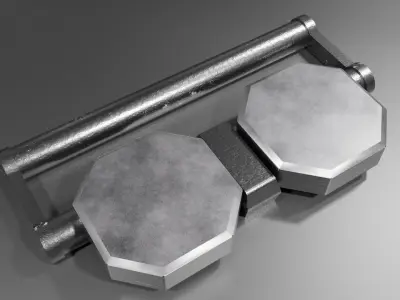 Tank tracks Octagonal Pads Low-poly 3D model