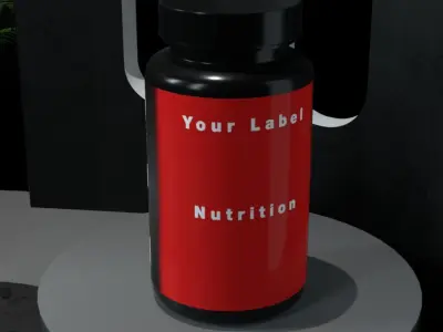 Protein Nutrition Plastic Jar  Free low-poly 3D model