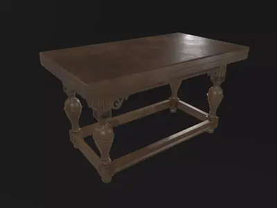 Wooden table 3D model