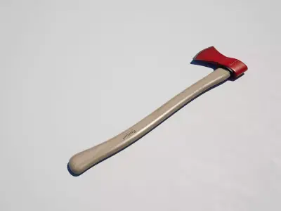 Wooden Axe Low-poly 3D model get