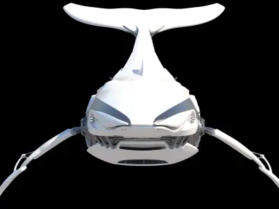 Sci-Fi Whale 3D model