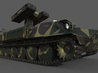 High Poly SA-13 Gopher CAMO 3D model