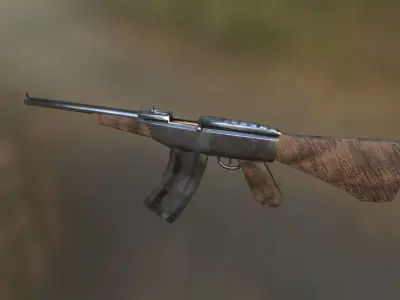 Assault Rifle 3D Model Low-poly 3D model