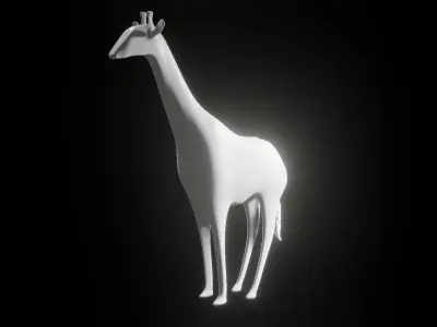 Giraffe low poly 3D model Free low-poly 3D model