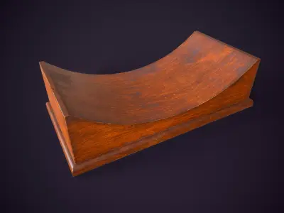 Vintage Ink Blotter with Stand Low-poly 3D model