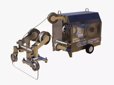 Diamond Wire Concrete Slab Cutting Machine 3D model