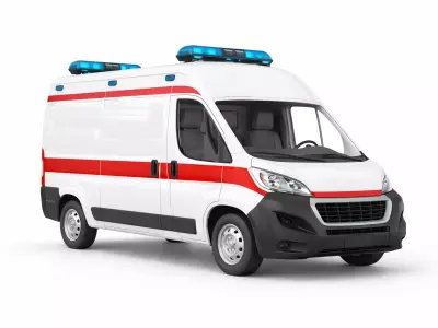 Modern Ambulance Emergency Medical Response Vehicle 3D model