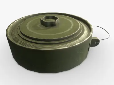 Anti Tank Landmine Low-poly 3D model