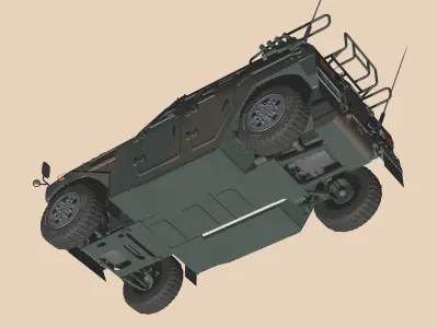 Japan Ground Self Defense Force Komatsu light armored vehicle 3D model